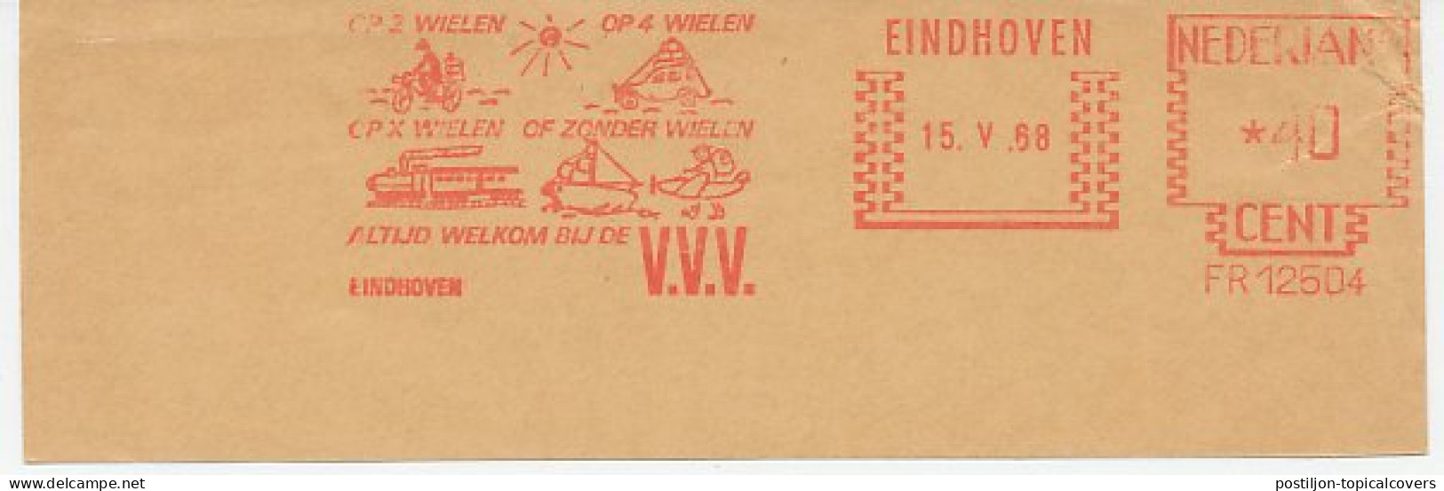 Meter Cut Netherlands 1968 Bicycle - Car - Train - Boat - Airplane - V.V.V. - Radsport