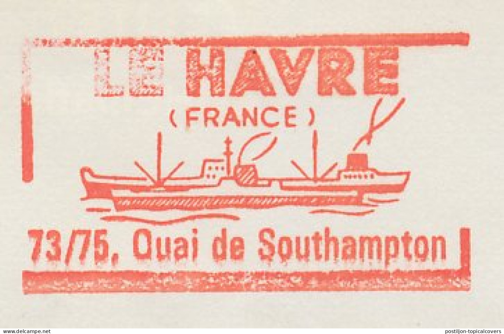 Meter Cut France 1973 Ship - Liner - Ships