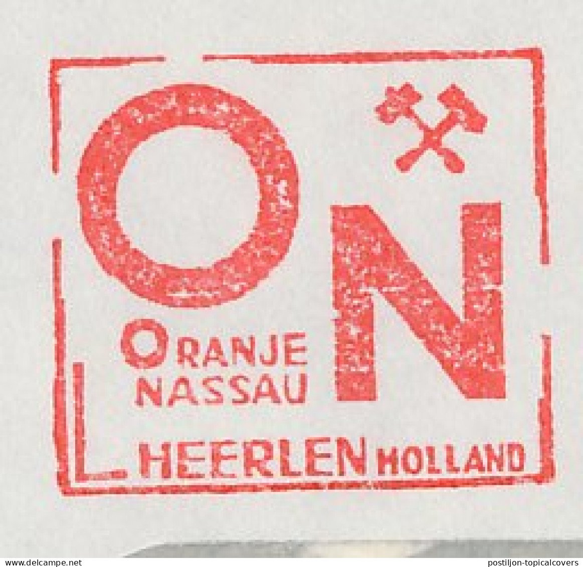 Meter Cover Netherlands 1969 Coal Mine - Oranje Nassau Mines - Heerlen - Altri & Non Classificati