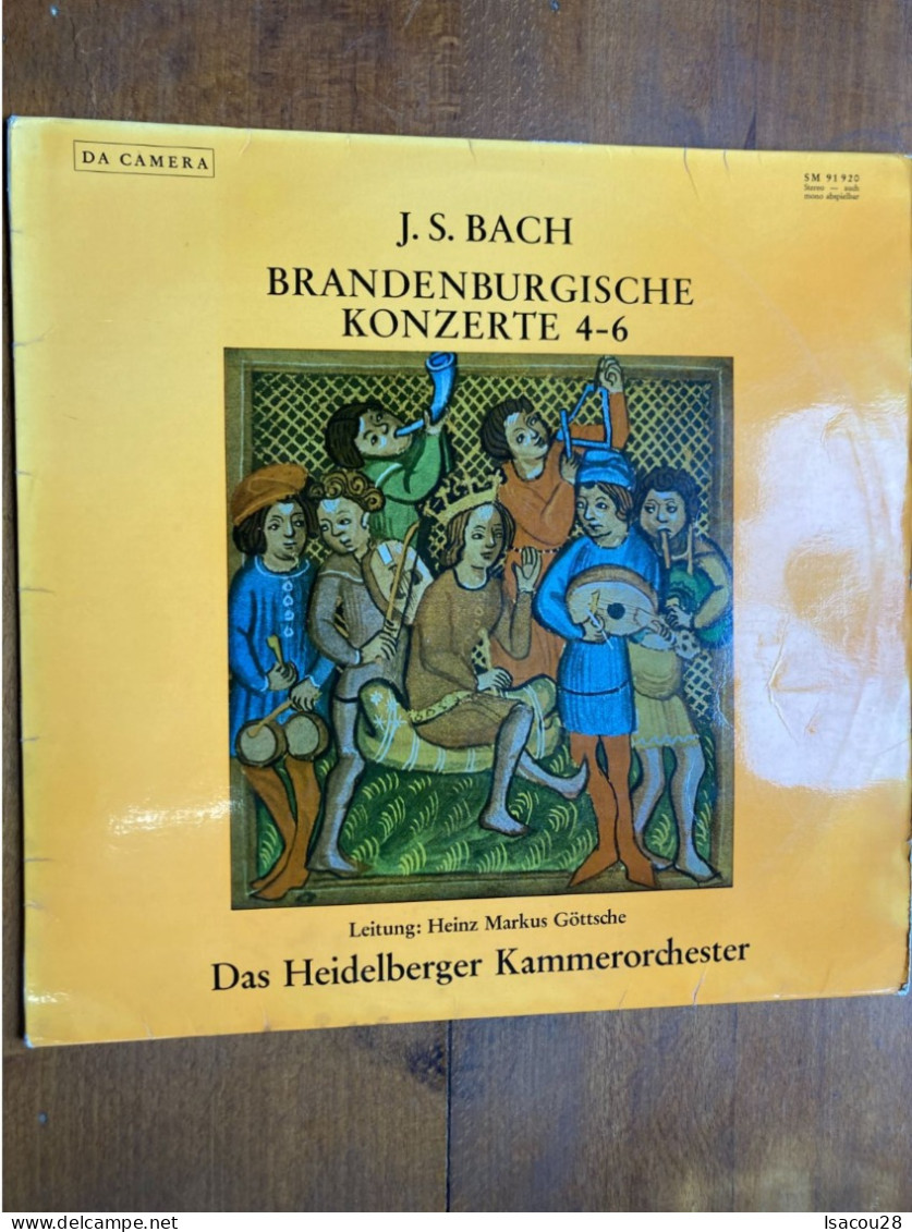 LP - 33T - J.S. BACH . BRANDENBURGISCHE KONZERTE 4-6 - DAS HEIDELBERGER KAMMERRORCHESTER - VOIR POCHETTE - Opera / Operette