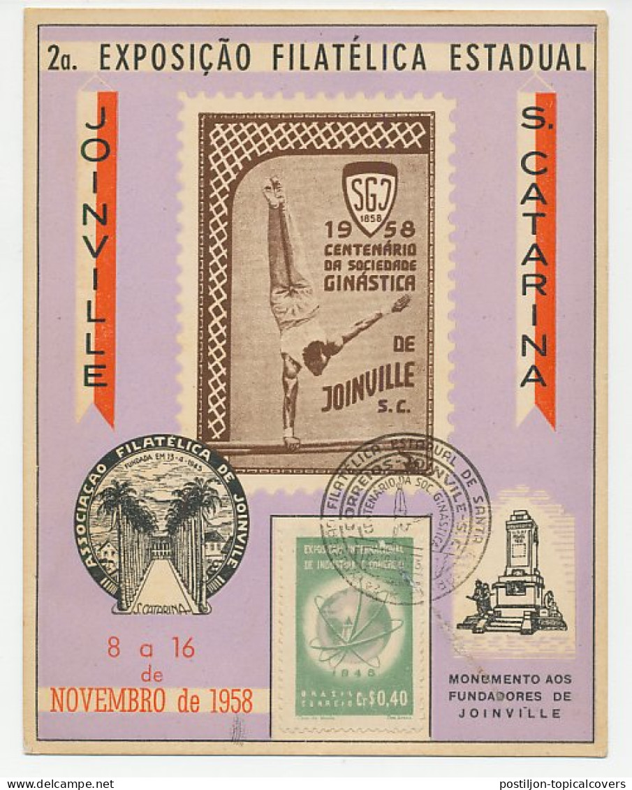 Card / Postmark Brazil 1958 Gymnastic - Andere & Zonder Classificatie