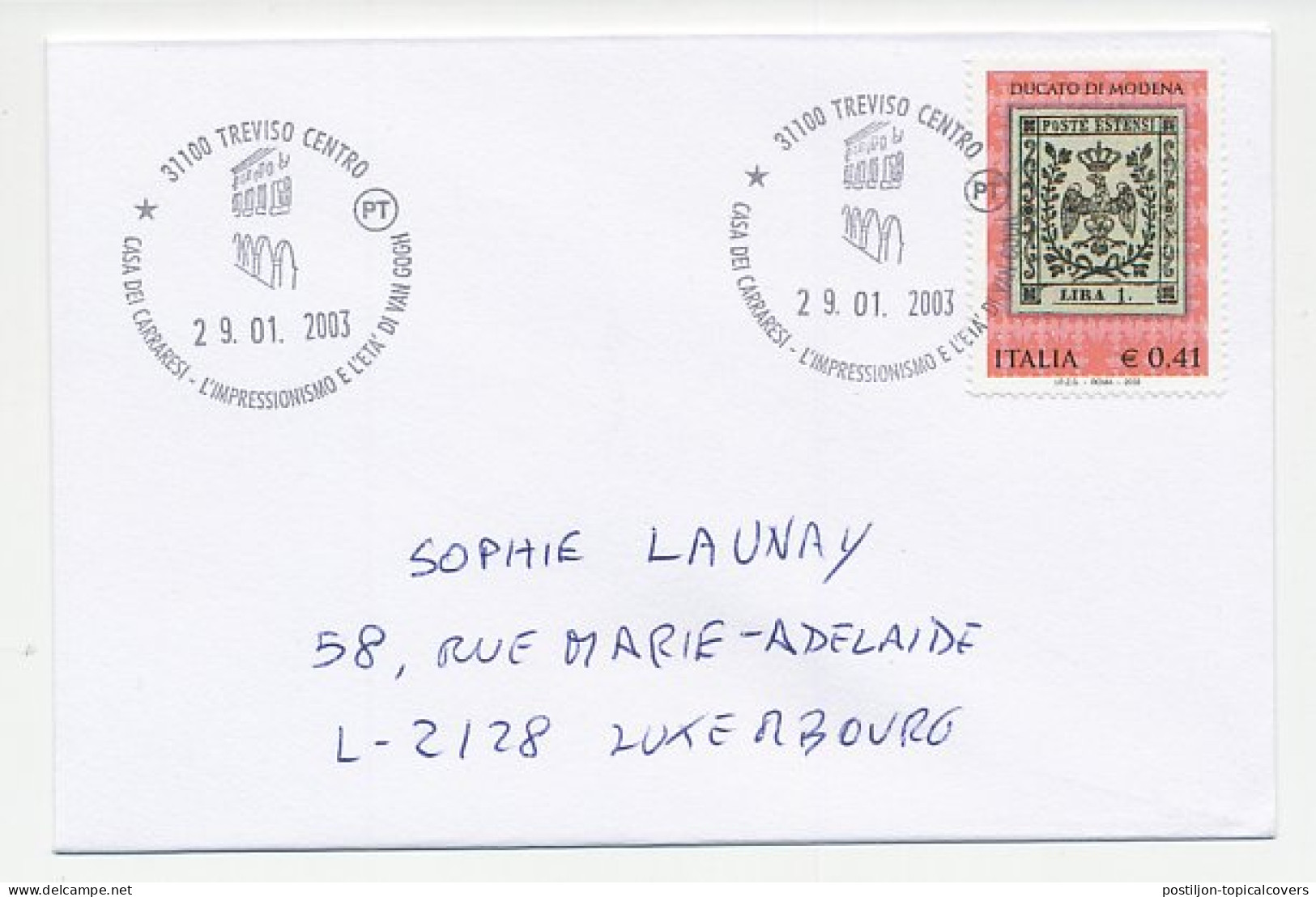 Cover / Postmark Italy 2003 Impressionism And The Age Of Van Gogh  - Sonstige & Ohne Zuordnung