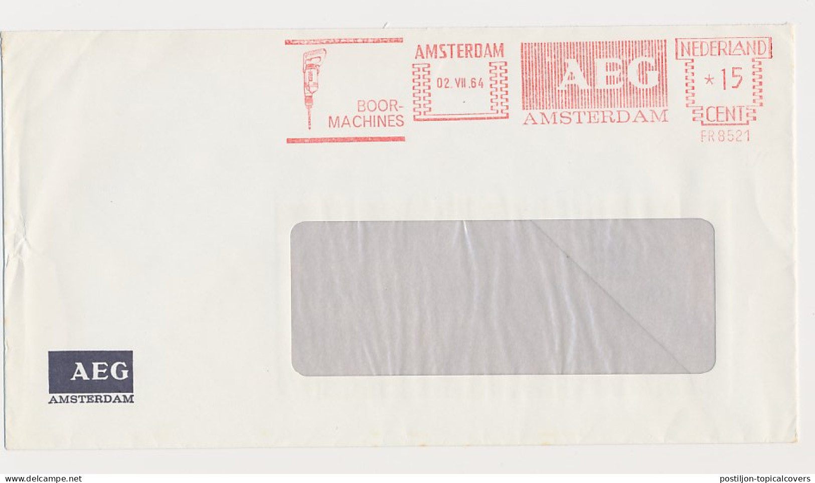 Meter Cover Netherlands 1964 Drilling Machine - AEG - Other & Unclassified
