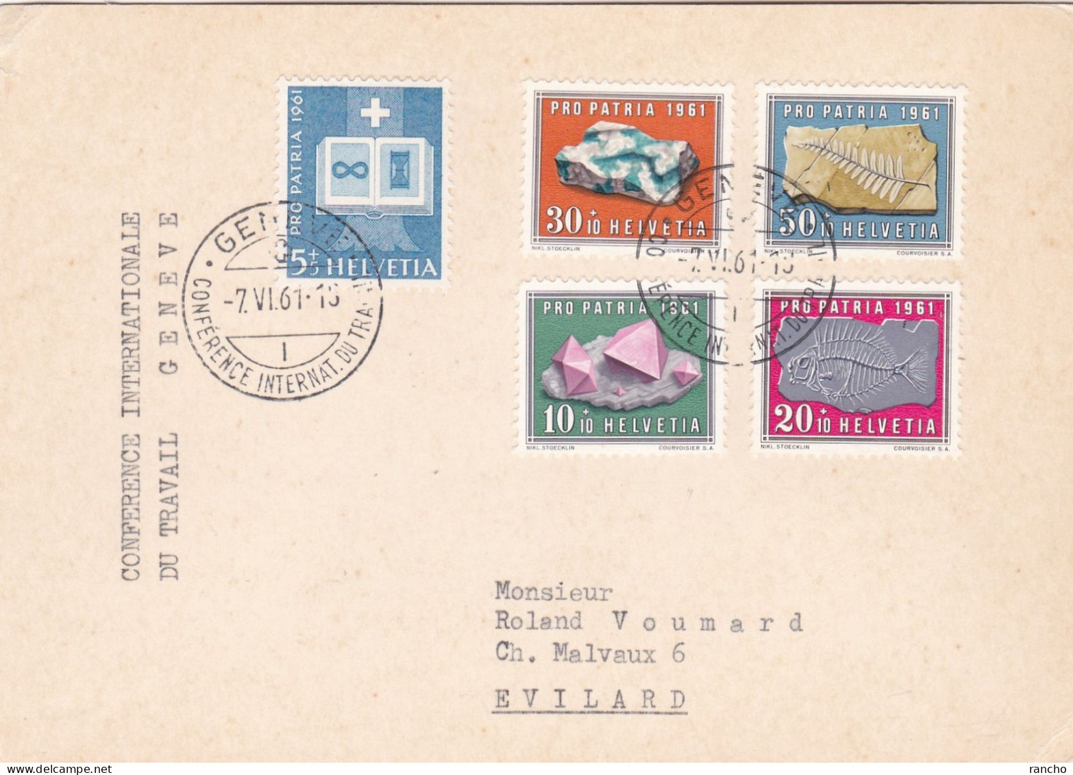 CARTE PRO/P. SERIE OBLITERE .B.I.T. .7.6.1961. C/S.B.K. Nr:B103/07. Y&TELLIER Nr:677/81. MICHEL Nr:731/35. - Storia Postale