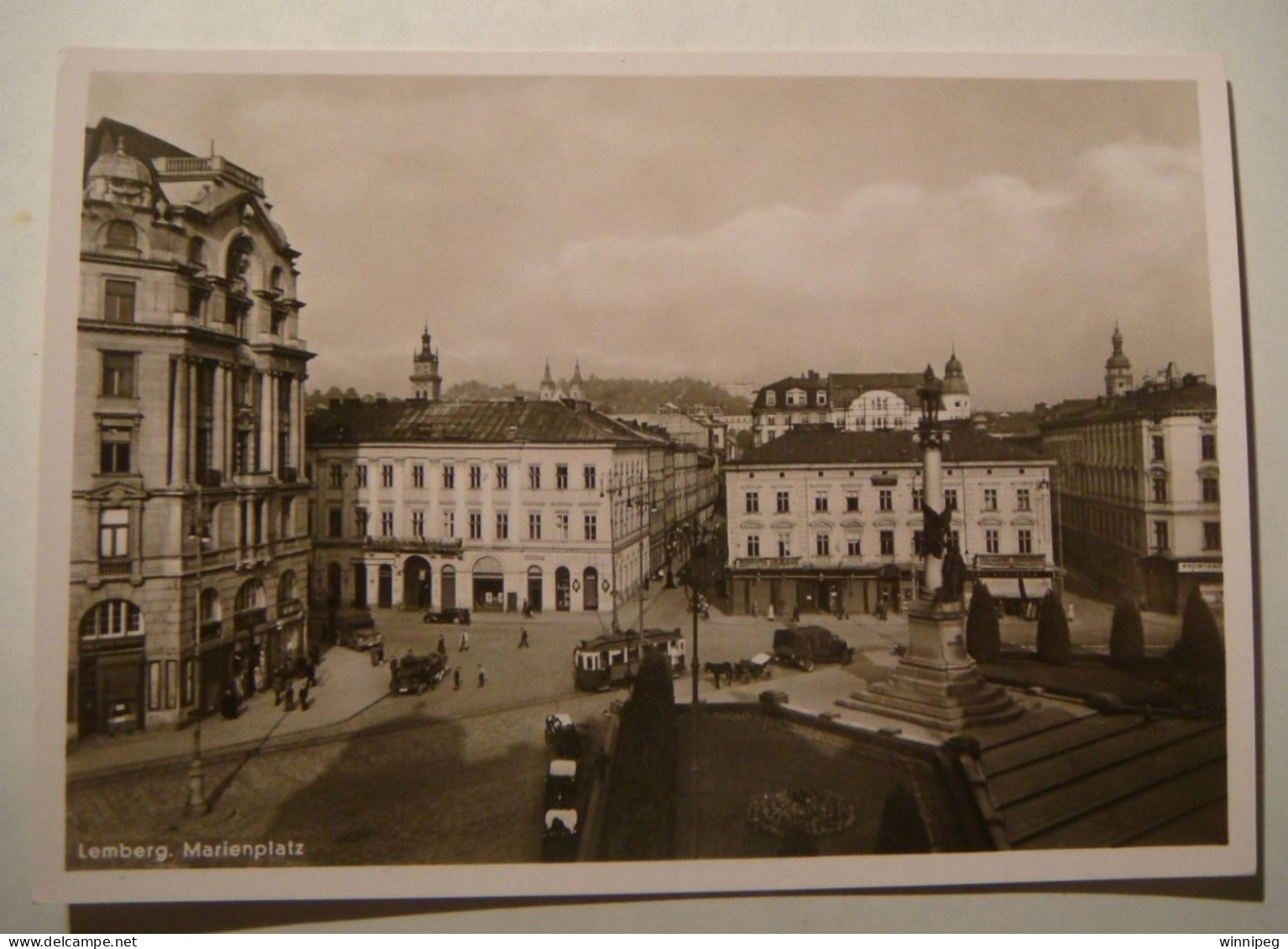 Lwow.Lemberg 2 Pc's.WWII,German Occupation.Marienplatz.1942.Poland.Ukraine - Ukraine