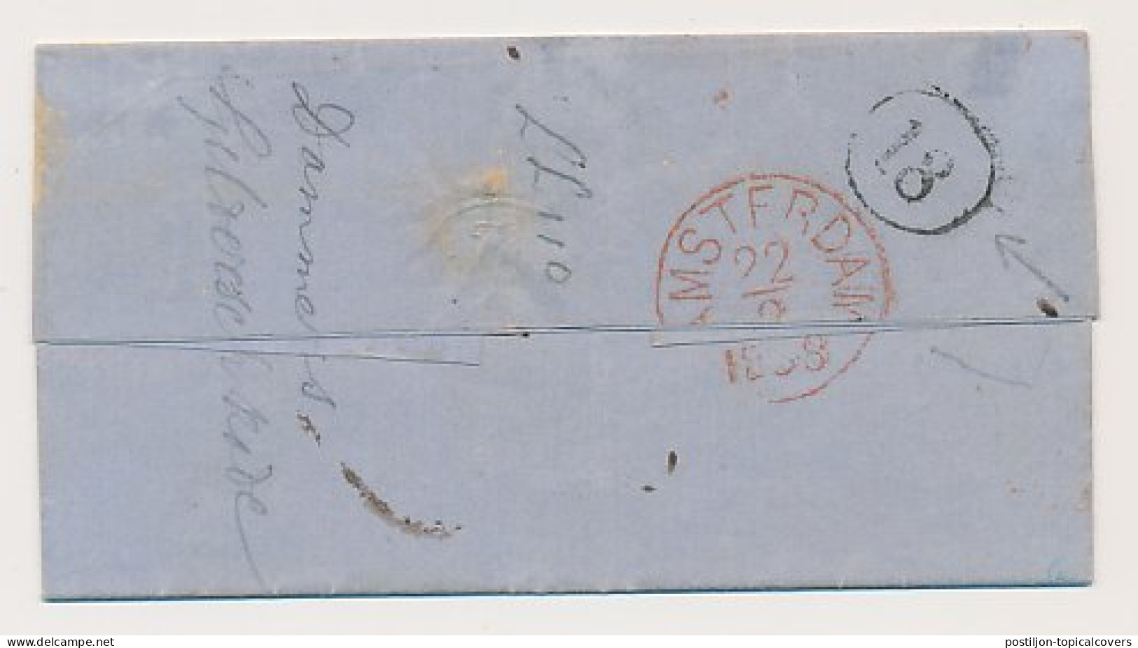 Soest - Amersfoort - Amsterdam 1858 - Aan Koffiehuis De Pool - ...-1852 Prephilately