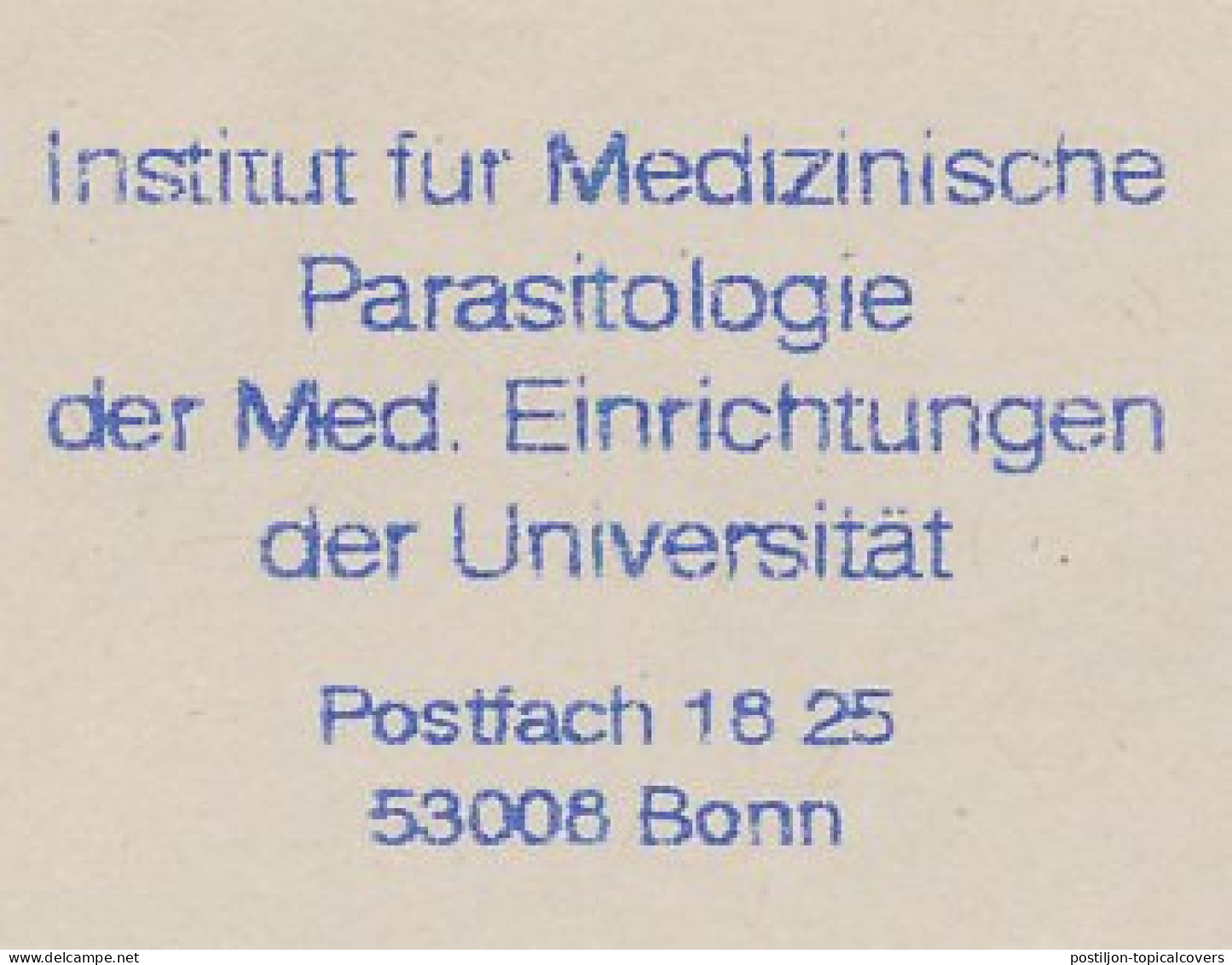 Meter Cut Germany 2002 Institute For Medical Parasitology - Andere & Zonder Classificatie