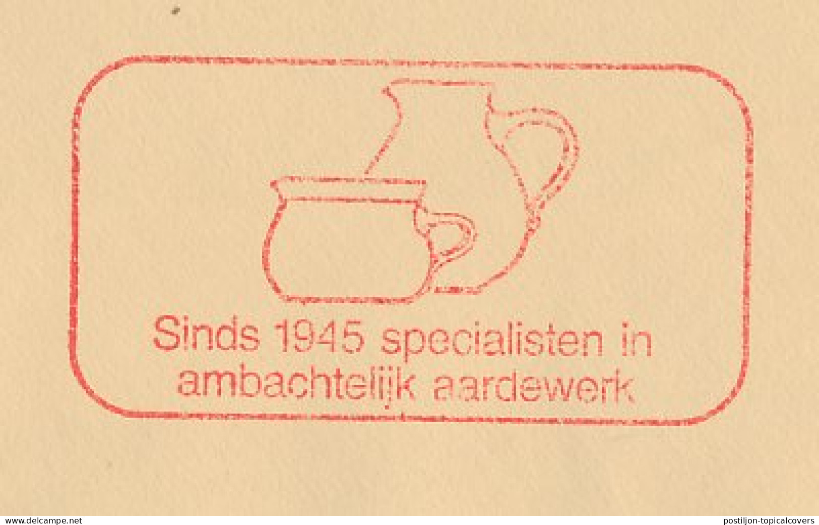 Meter Cover Netherlands 1981 Pottery - Nijkerk - Porcelaine