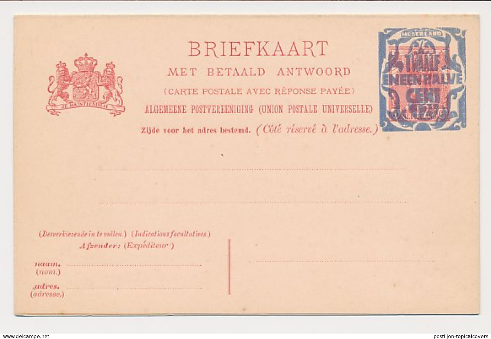 Briefkaart / V-kaart G. V62-E - Postal Stationery