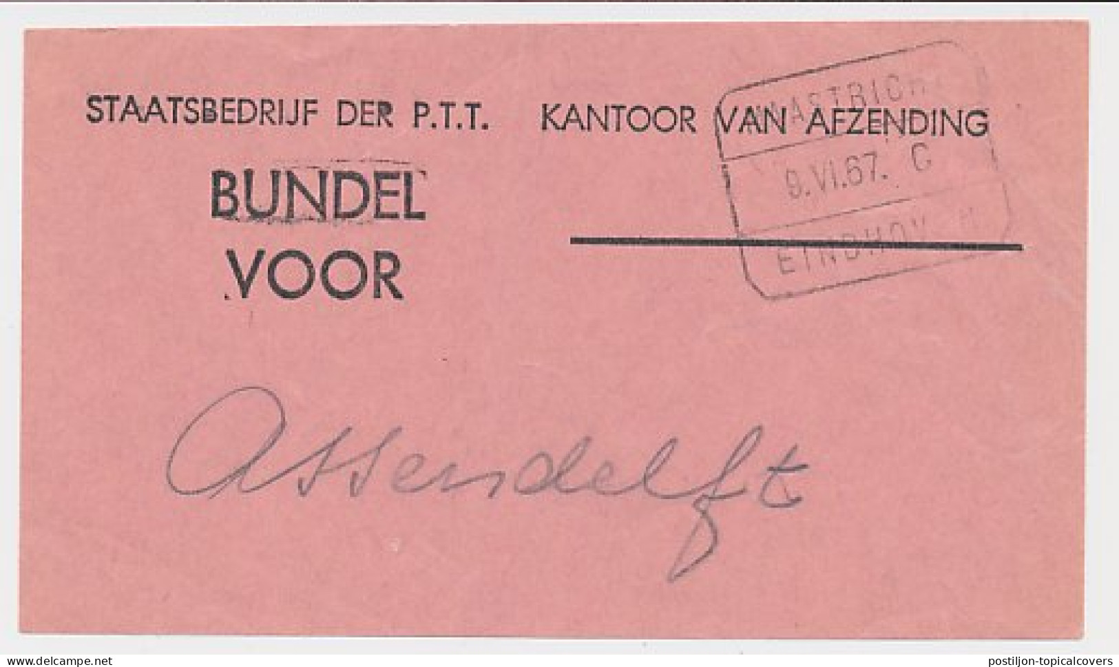 Treinblokstempel : Maastricht - Eindhoven C 1967 - Unclassified