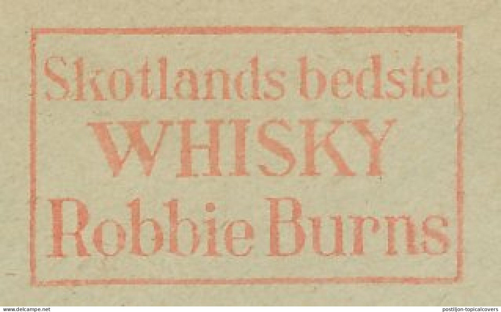 Meter Cover Denmark 1933 Whisky - Robbie Burns - Wines & Alcohols