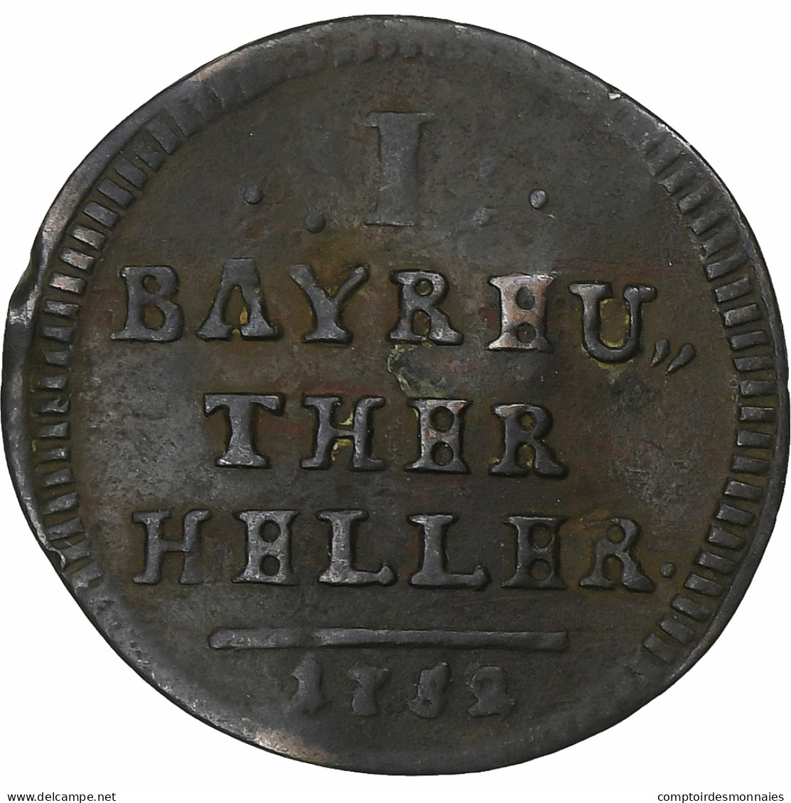 Margraviat De Brandebourg-Bayreuth, Friedrich III, Heller, 1752, Cuivre - Small Coins & Other Subdivisions
