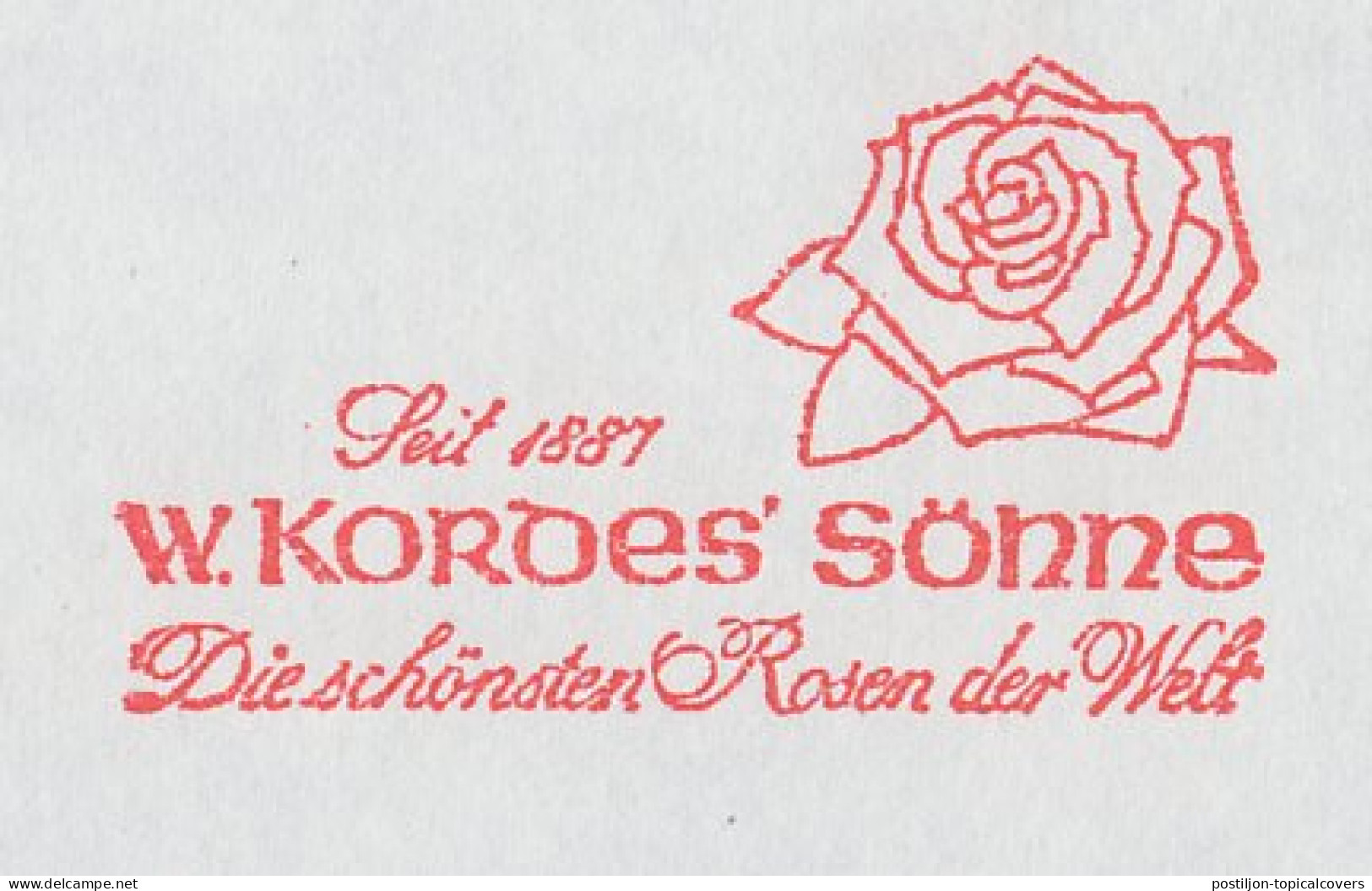 Meter Cover Germany 1989 Flower - Rose - Andere & Zonder Classificatie