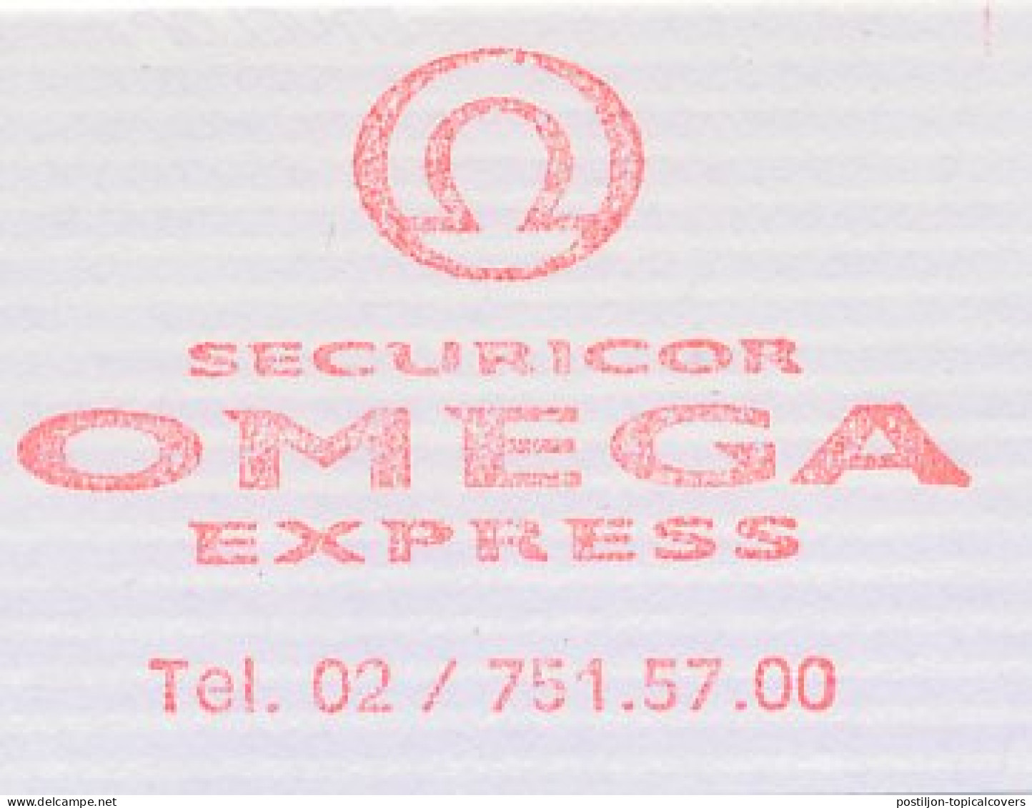 Meter Cut Belgium 1996 Omega - Latin - Sonstige & Ohne Zuordnung
