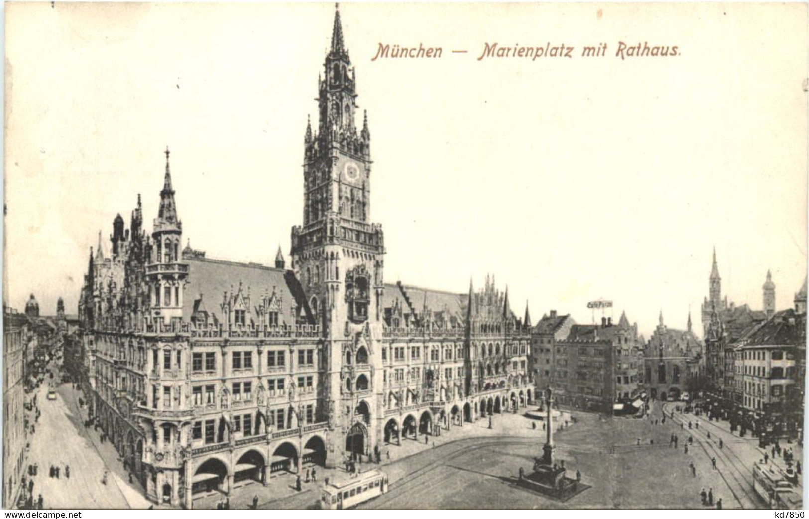 München - Marienplatz Mit Rathaus - Muenchen