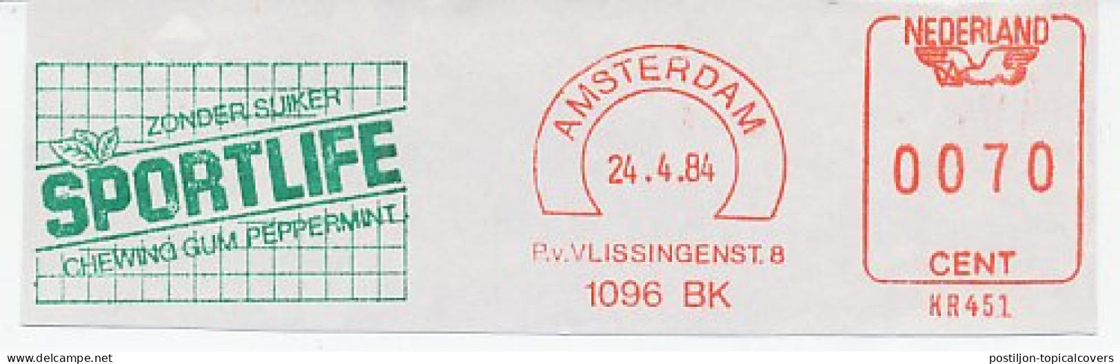 Meter Cut Netherlands 1984 Sportlife - Chewing Gum - Levensmiddelen