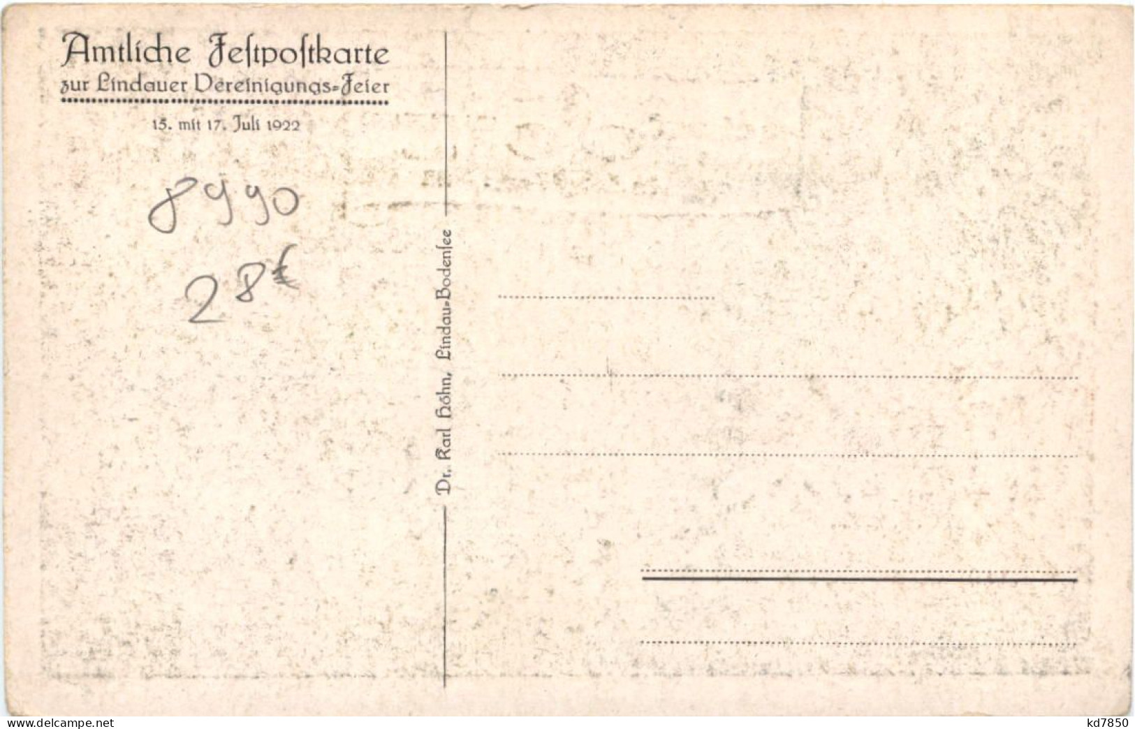 Lindau Aeschach Reutin Hoyern 1922 - Lindau A. Bodensee