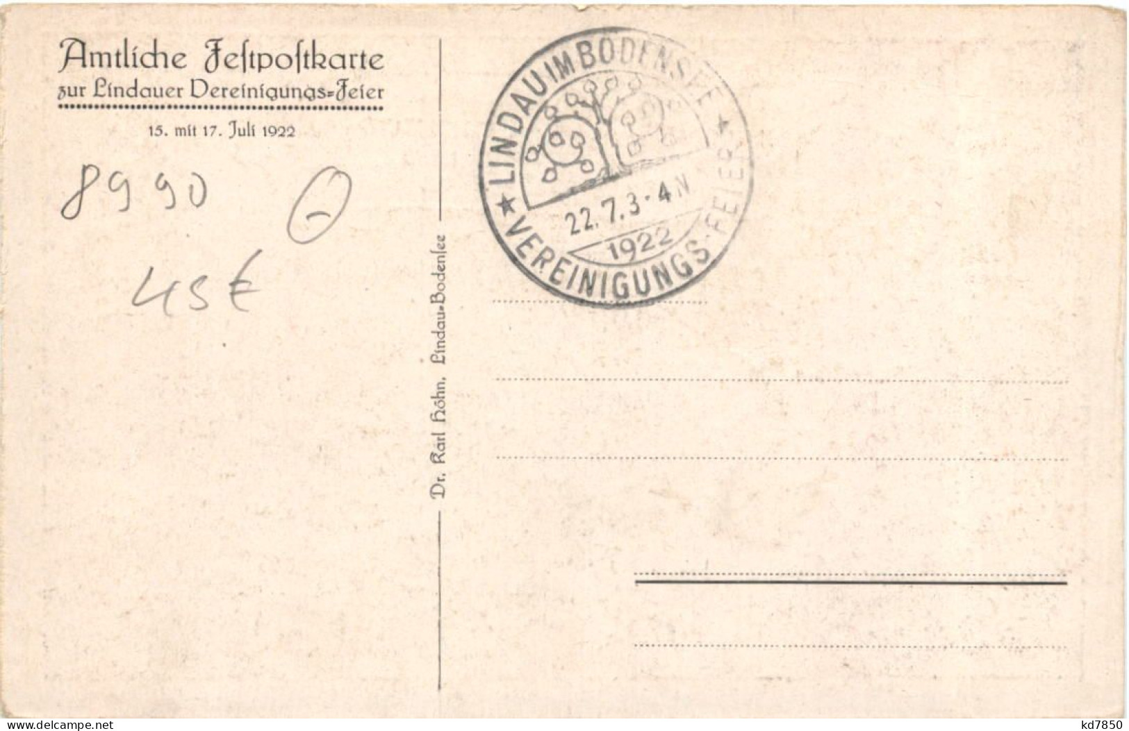 Lindau Aeschach Reutin Hoyern 1922 - Lindau A. Bodensee