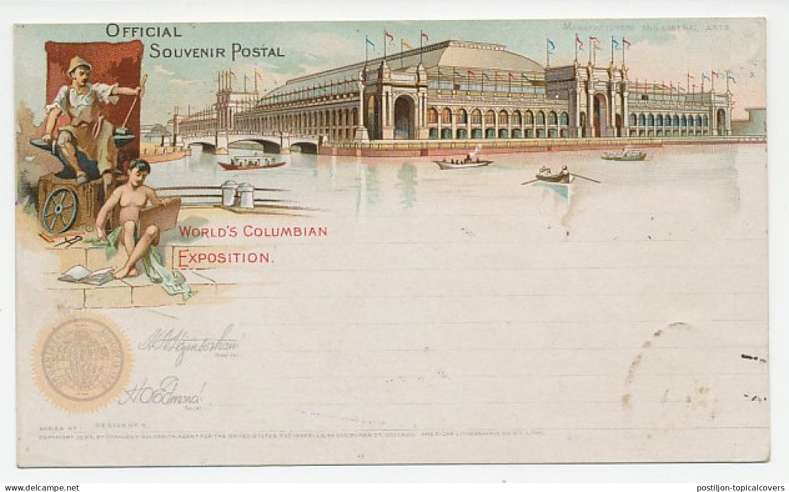 Postal Stationery USA 1893 World S Columbian Exposition - Manufacturers And Liberal Arts - Other & Unclassified