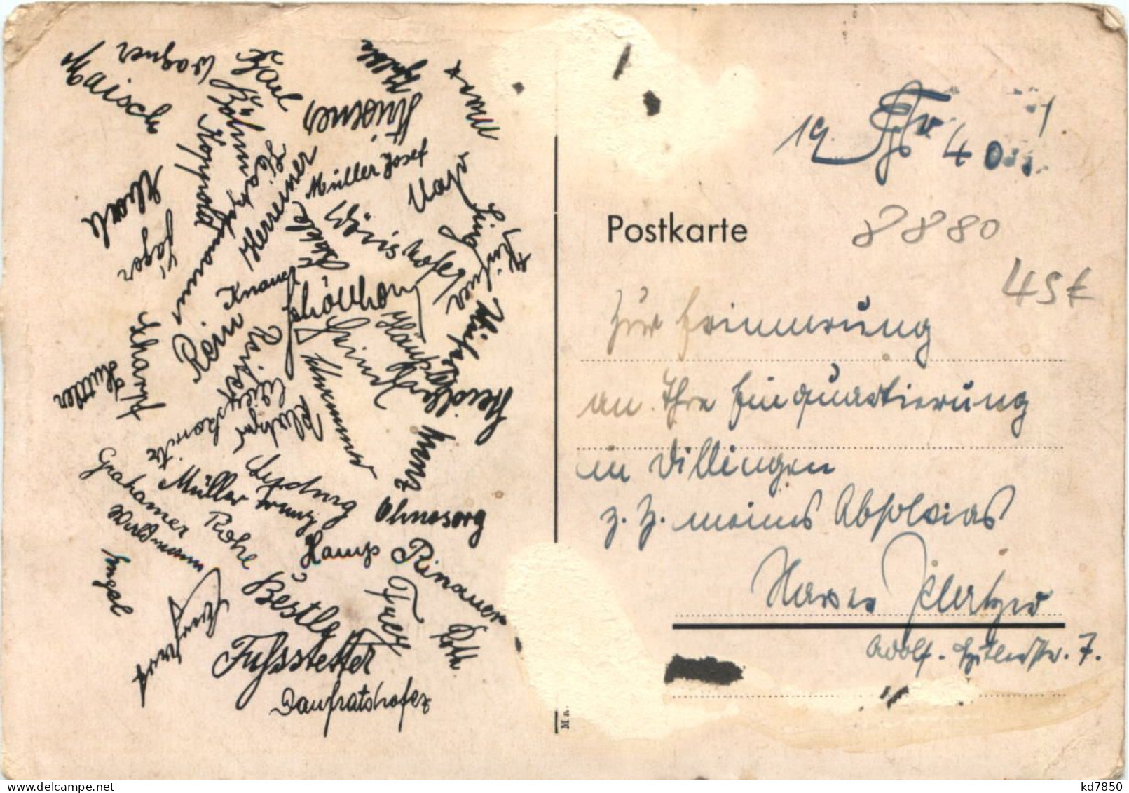 Dillingen Donau - Kriegs Absolvia 1940 - Studentika - Dillingen