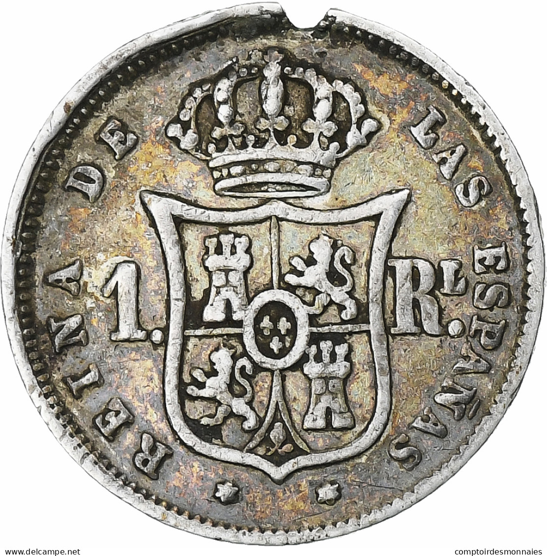Espagne, Isabel II, Real, 1852, Madrid, Argent, TTB, KM:598.2 - Primeras Acuñaciones
