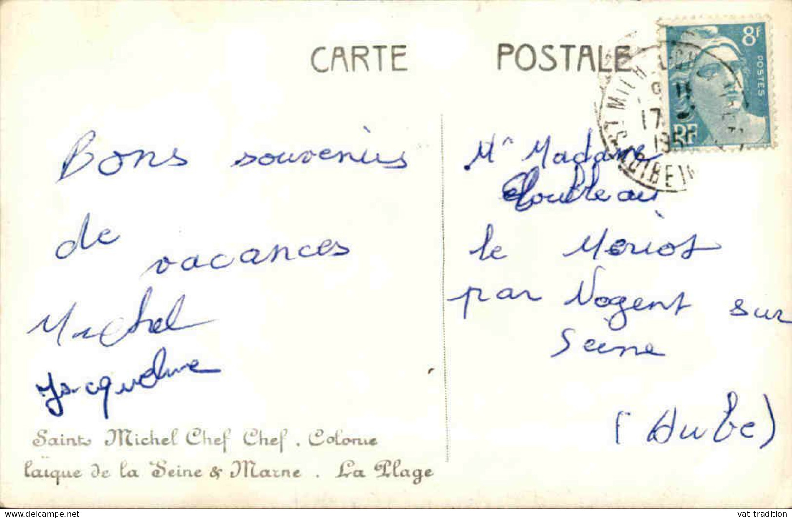 FRANCE - Carte Postale - Saint Michel Chef Chef - Colonie Laïque De La Seine Et Marne - La Plage - L 152161 - Saint-Michel-Chef-Chef