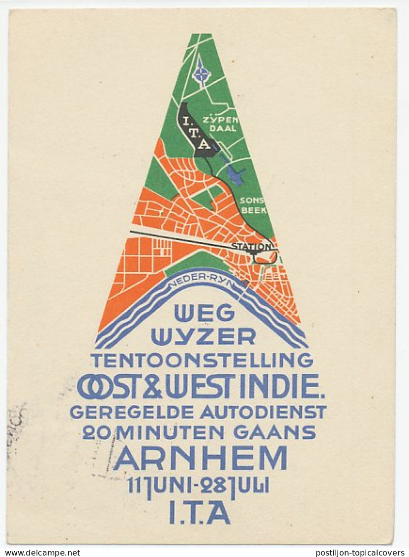Postcard / Postmark Netherlands 1928 East And West Indies Exhibtion Arnhem - I.T.A. - Non Classés