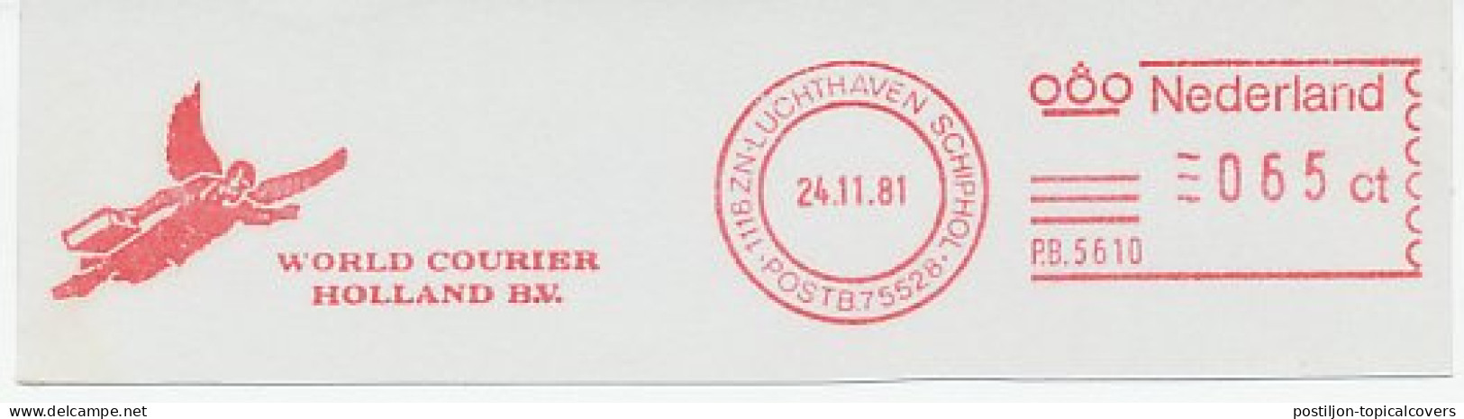 Meter Cut Netherlands 1981 Angel - World Courier - Sonstige & Ohne Zuordnung