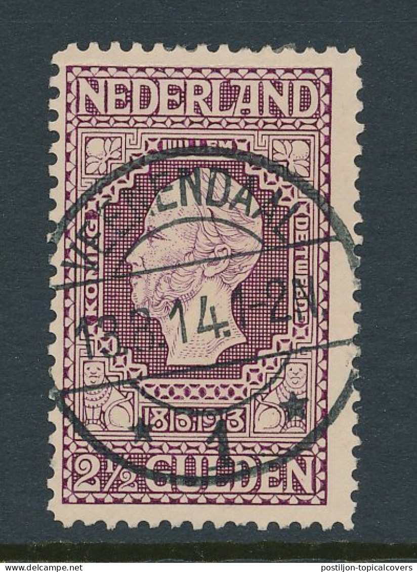 Em. 1913 Langebalkstempel Veenendaal 1 1914 - Marcophilie