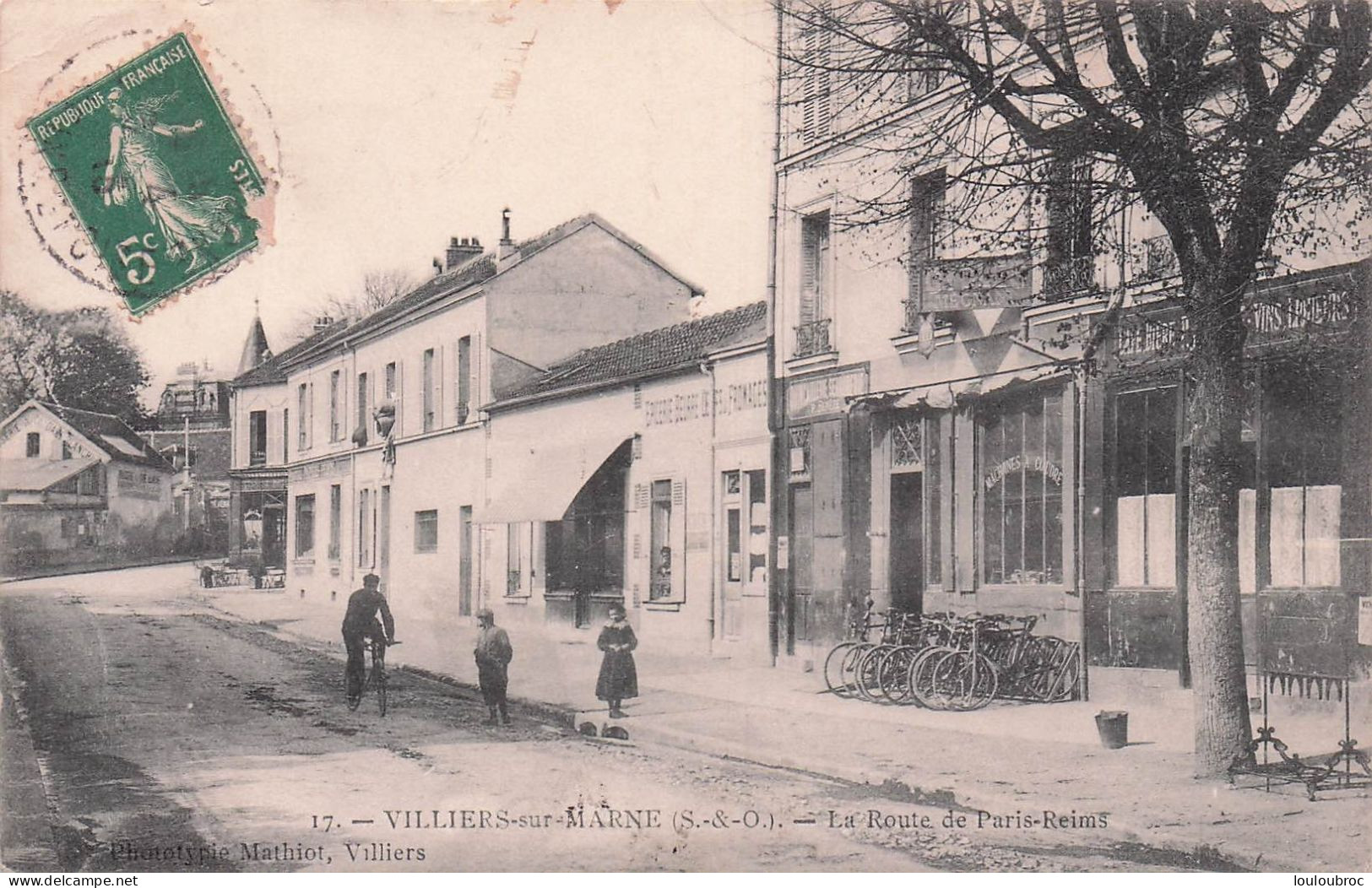 VILLIERS SUR MARNE LA ROUTE DE PARIS REIMS - Villiers Sur Marne