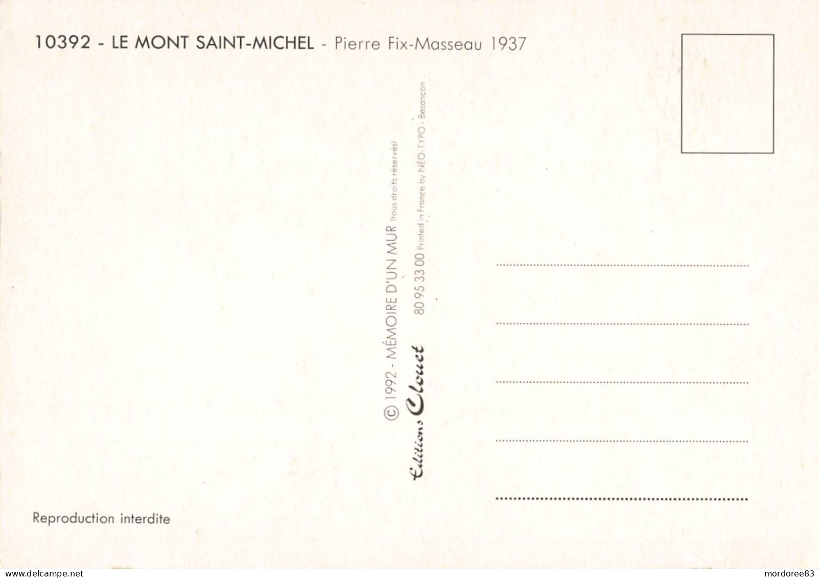 CPM / LE MONT ST MICHEL / MERVEILLE DE L'OCCIDENT - Le Mont Saint Michel