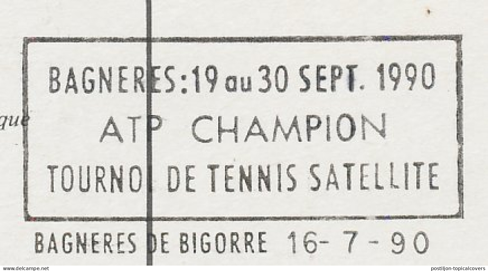 Postcard / Postmark France 1990 Tennis Tournament - Autres & Non Classés