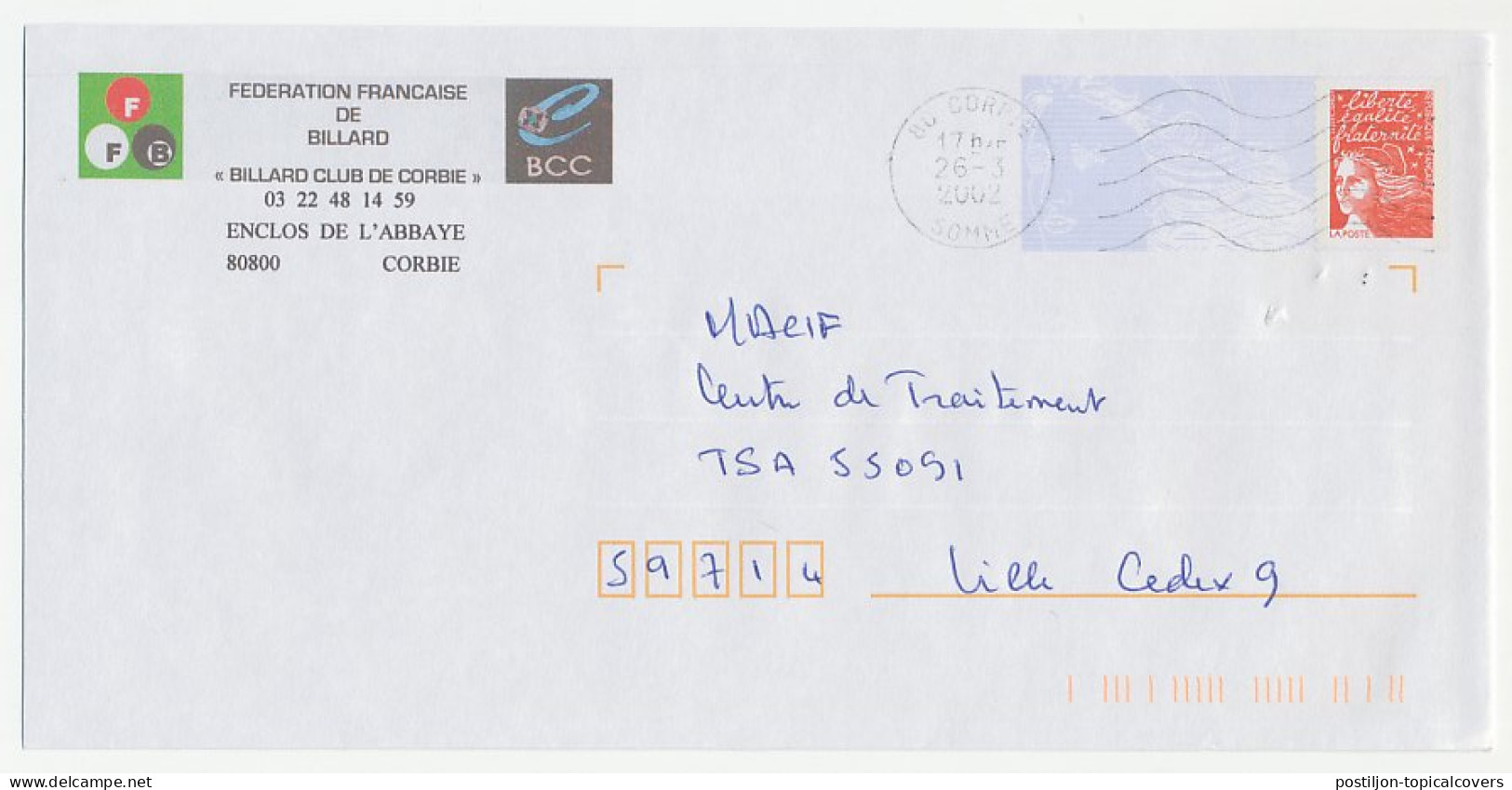 Postal Stationery / PAP France 2002 Billiard - Otros & Sin Clasificación