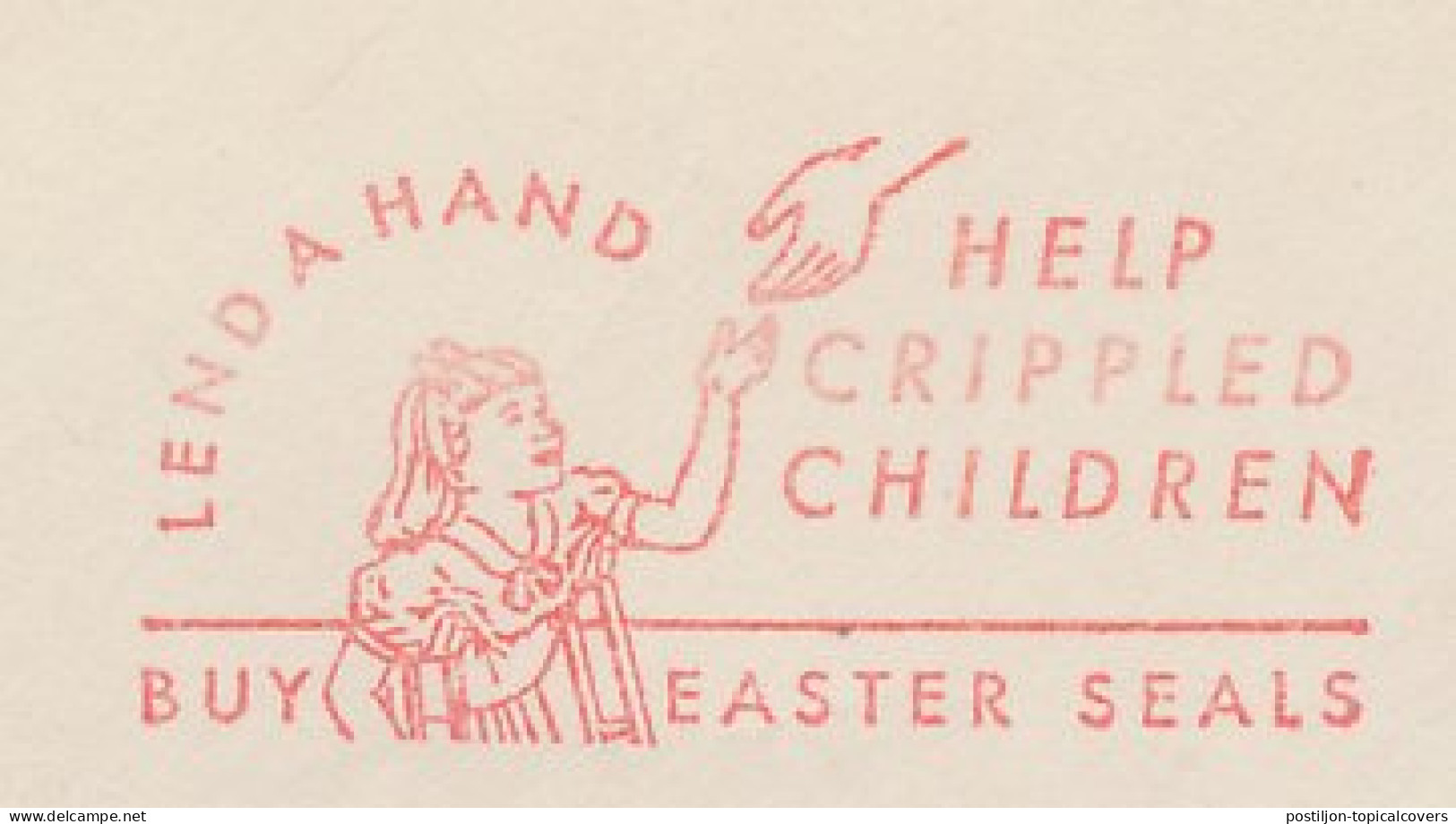 Meter Cut USA 1951 Crippled Childeren - Easter Seals - Handicap