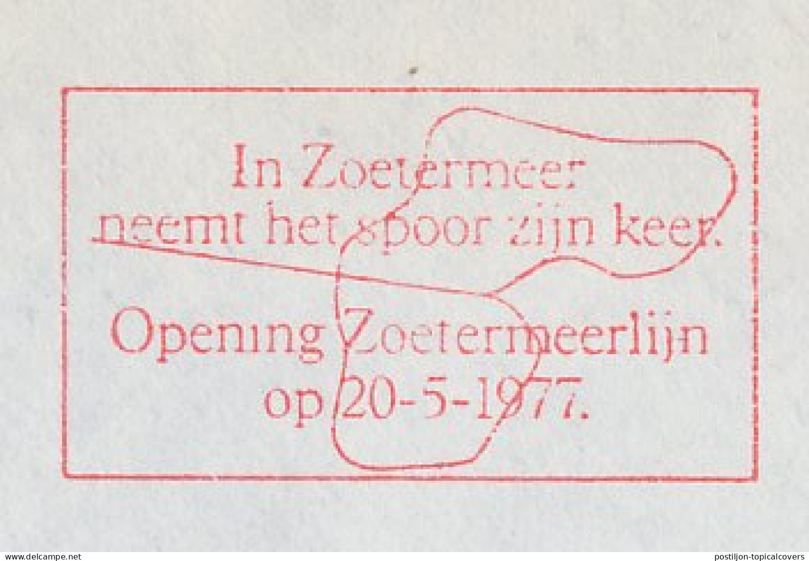 Illustrated Meter Cover Netherlands 1978 - Postalia 5125 NS - Dutch Railways - Opening Zoetermeer Line  - Eisenbahnen
