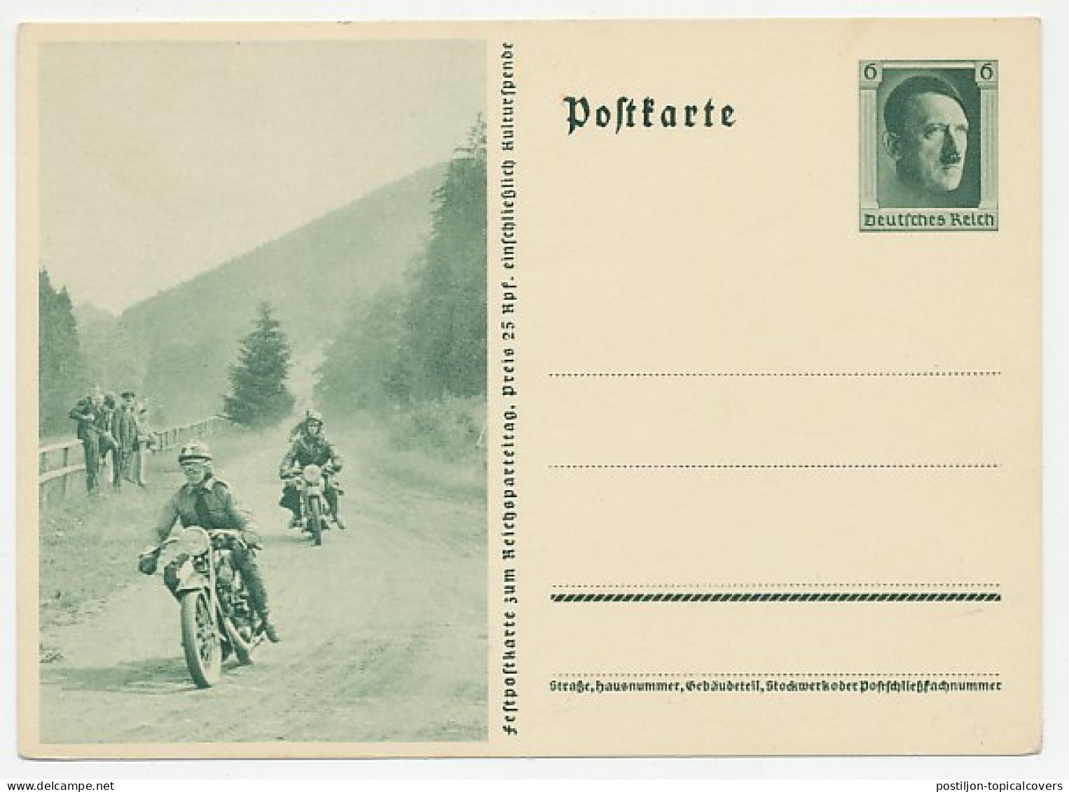 Postal Stationery Germany Motor Race - Motos