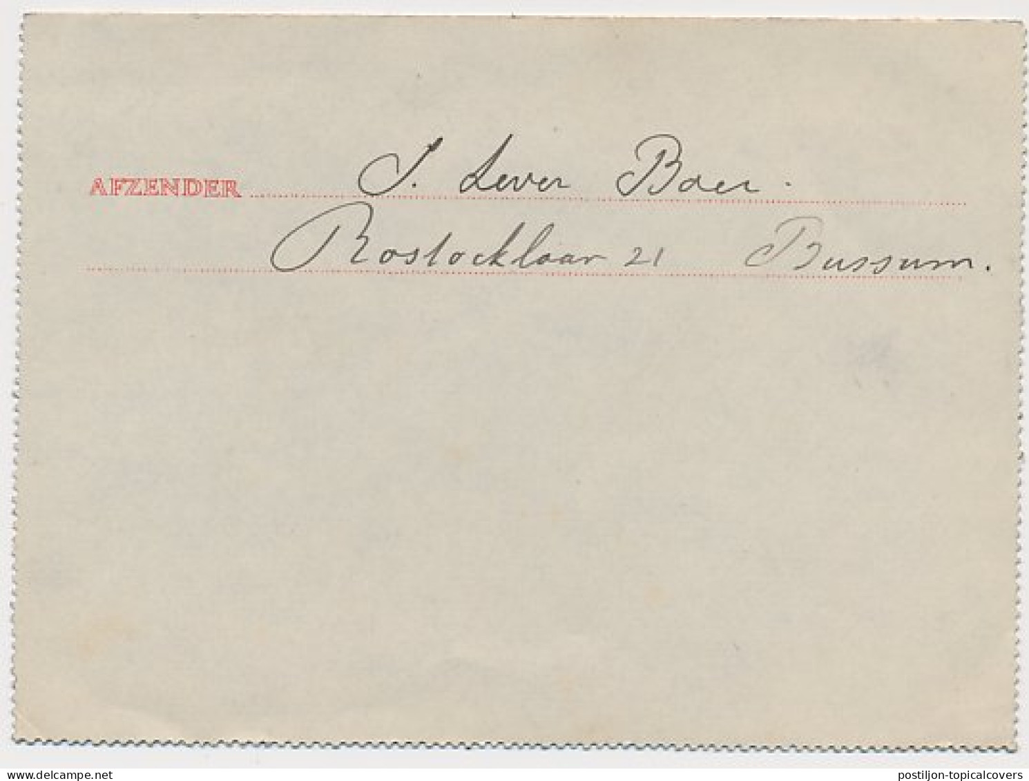 Postblad G. 16 Bussum - Engelbert 1942 - Entiers Postaux