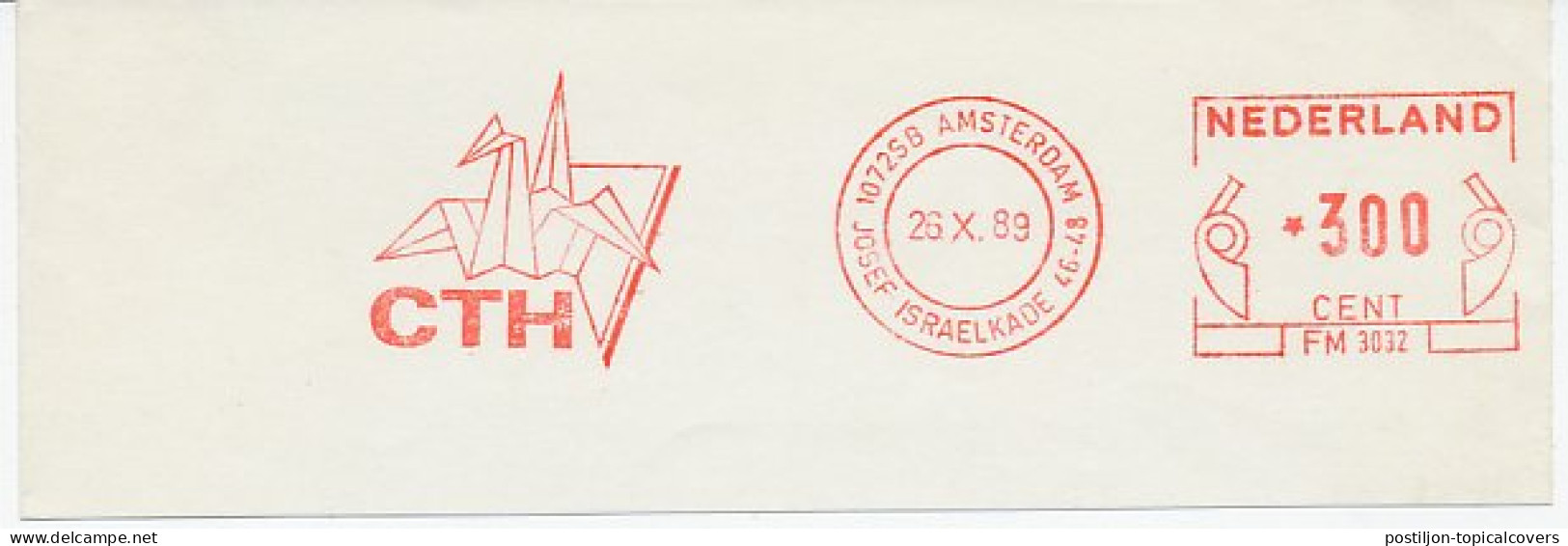 Meter Cut Netherlands 1989 Origami - Japanese Paper Bird - Sonstige & Ohne Zuordnung