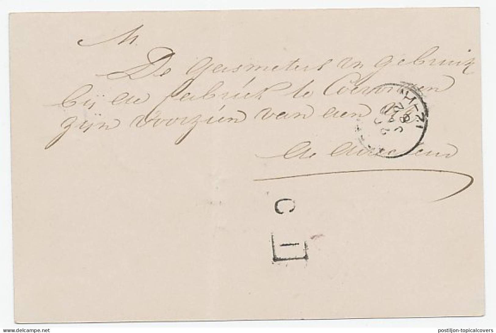 Naamstempel Nieuw - Amsterdam 1882 - Lettres & Documents