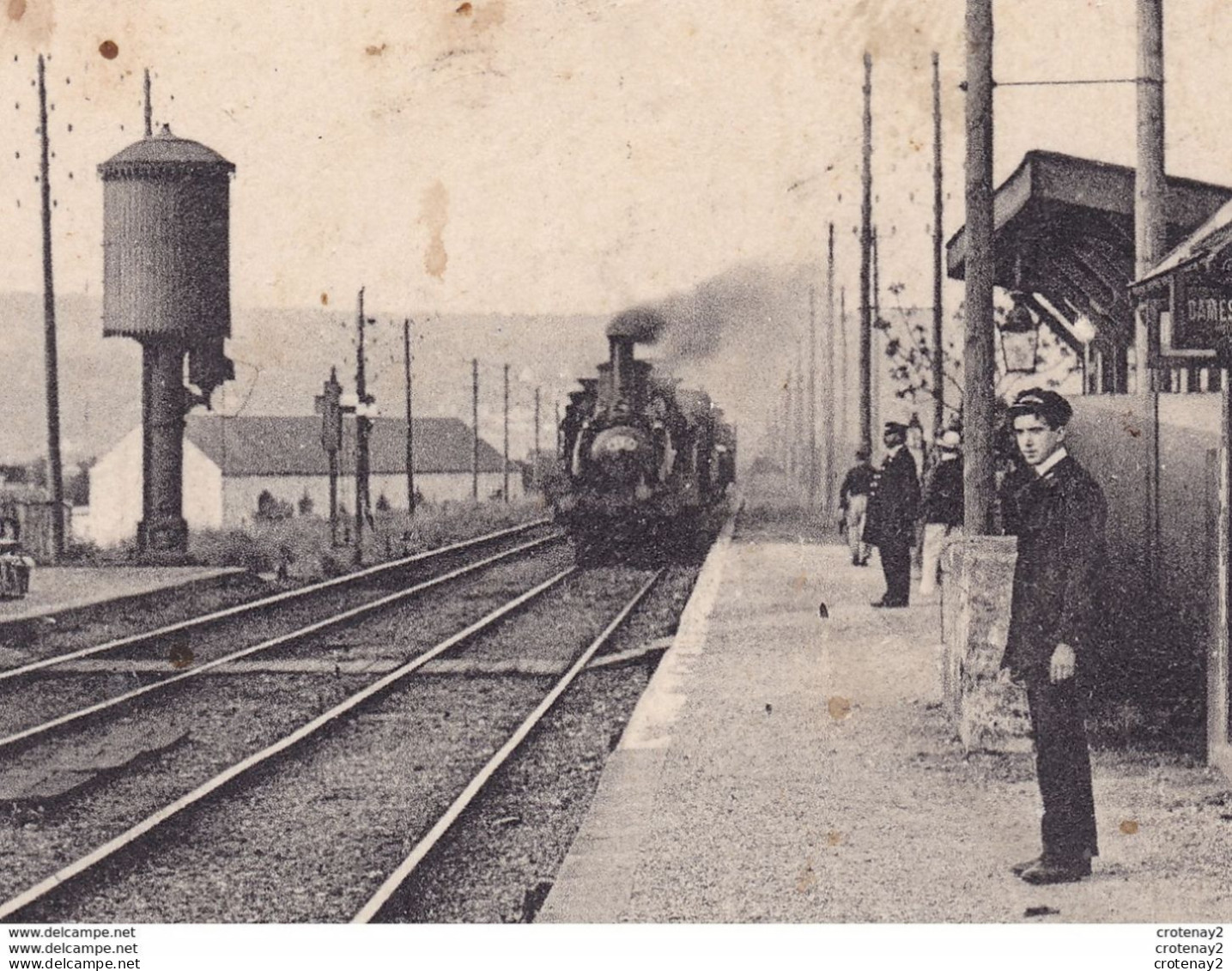 78 LES MUREAUX N°21 L'Arrivée En Gare Du Train De Paris En 1911 VOIR 2 ZOOMS Locomotive à Vapeur Chef De Gare Voyageurs - Les Mureaux