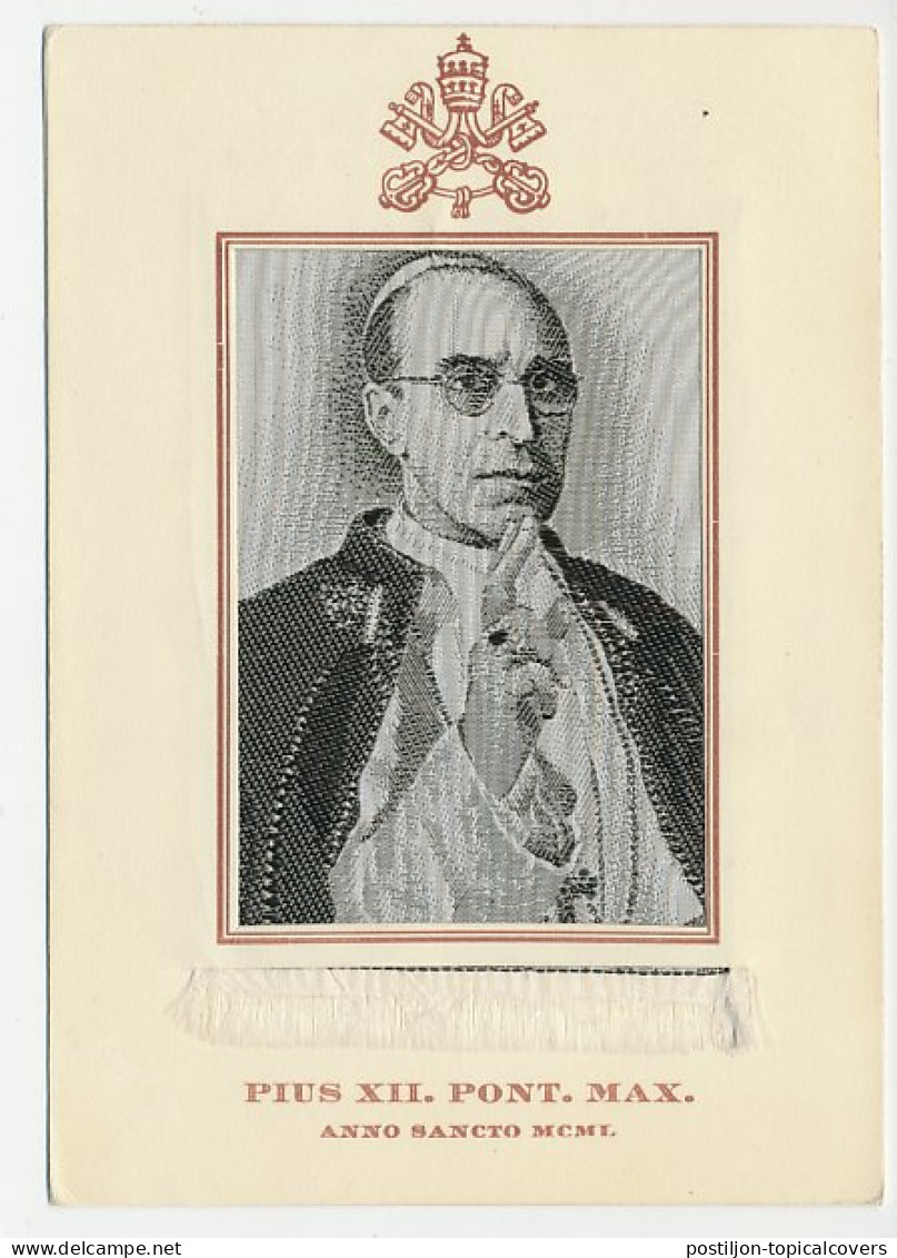 Fabrics Postcard / Postmark Germany 1952 Pope Pius XII - Altri & Non Classificati