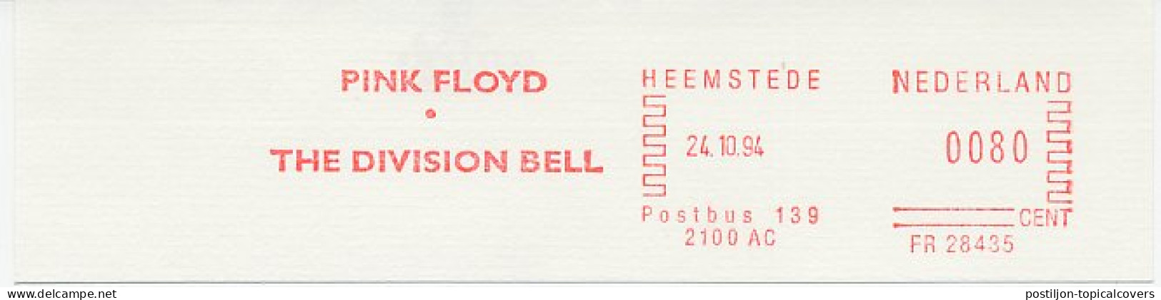 Meter Cut Netherlands 1994 Pink Floyd - Album - The Division Bell - Music