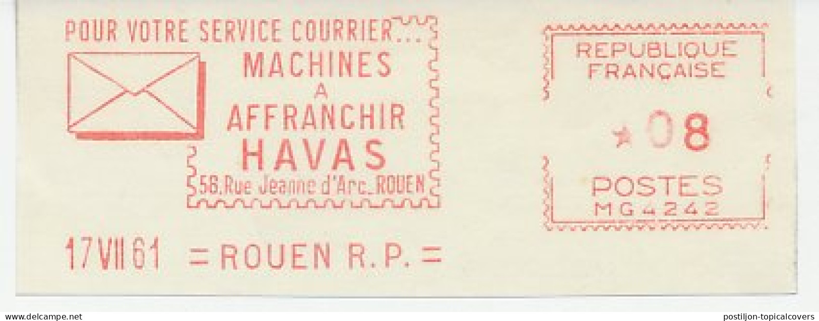 Meter Cut France 1961 Havas - Viñetas De Franqueo [ATM]