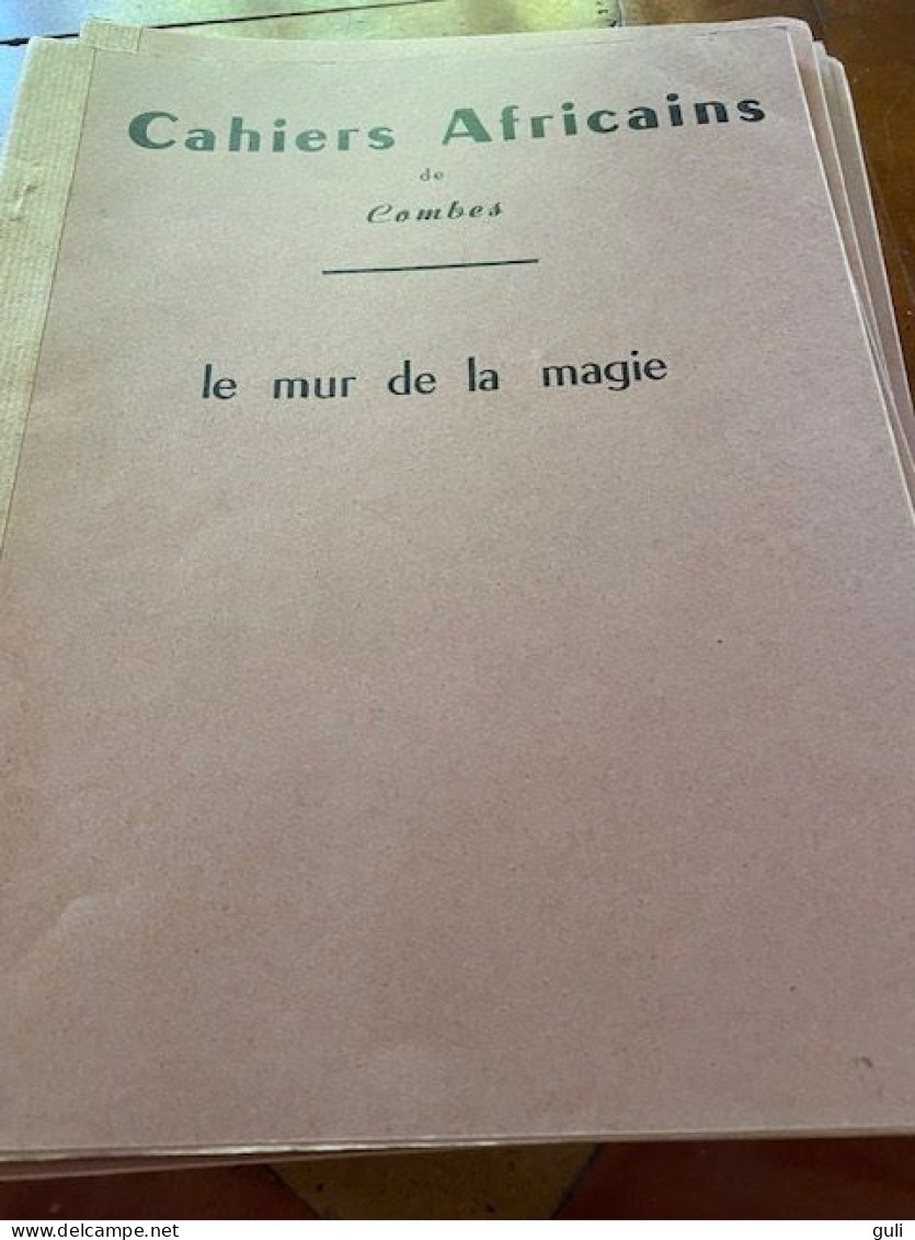 Livre Culture Histoire CAHIERS AFRICAINS De Charles COMBES Manuscrit Dactylographié.Ensemble Complet  20 Cahiers (magie) - History