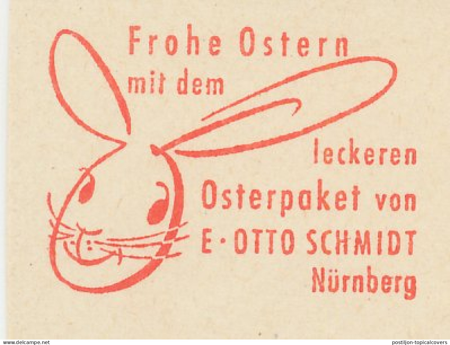 Meter Cut Germany 1963 Easter Bunny - Easter