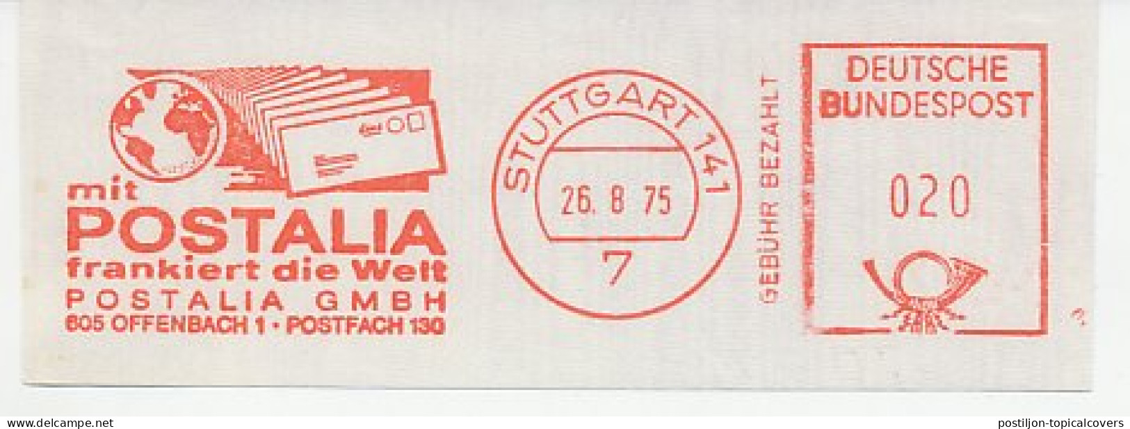 Meter Cut Germany 1975 Postalia  - Machine Labels [ATM]