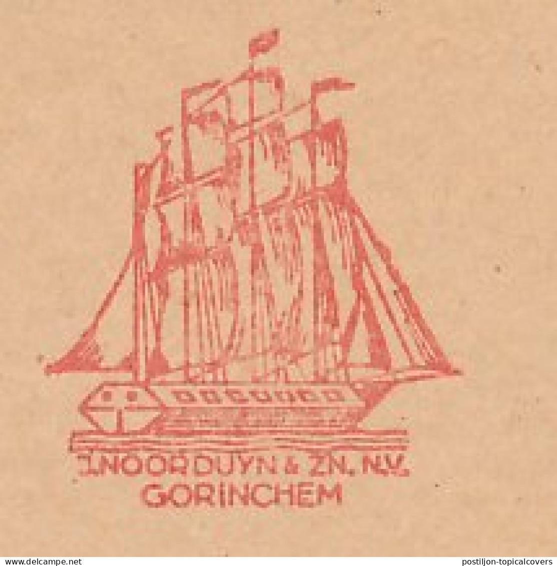 Meter Card Netherlands 1950 Sailing Boat - Tallship - Gorinchem - Ships