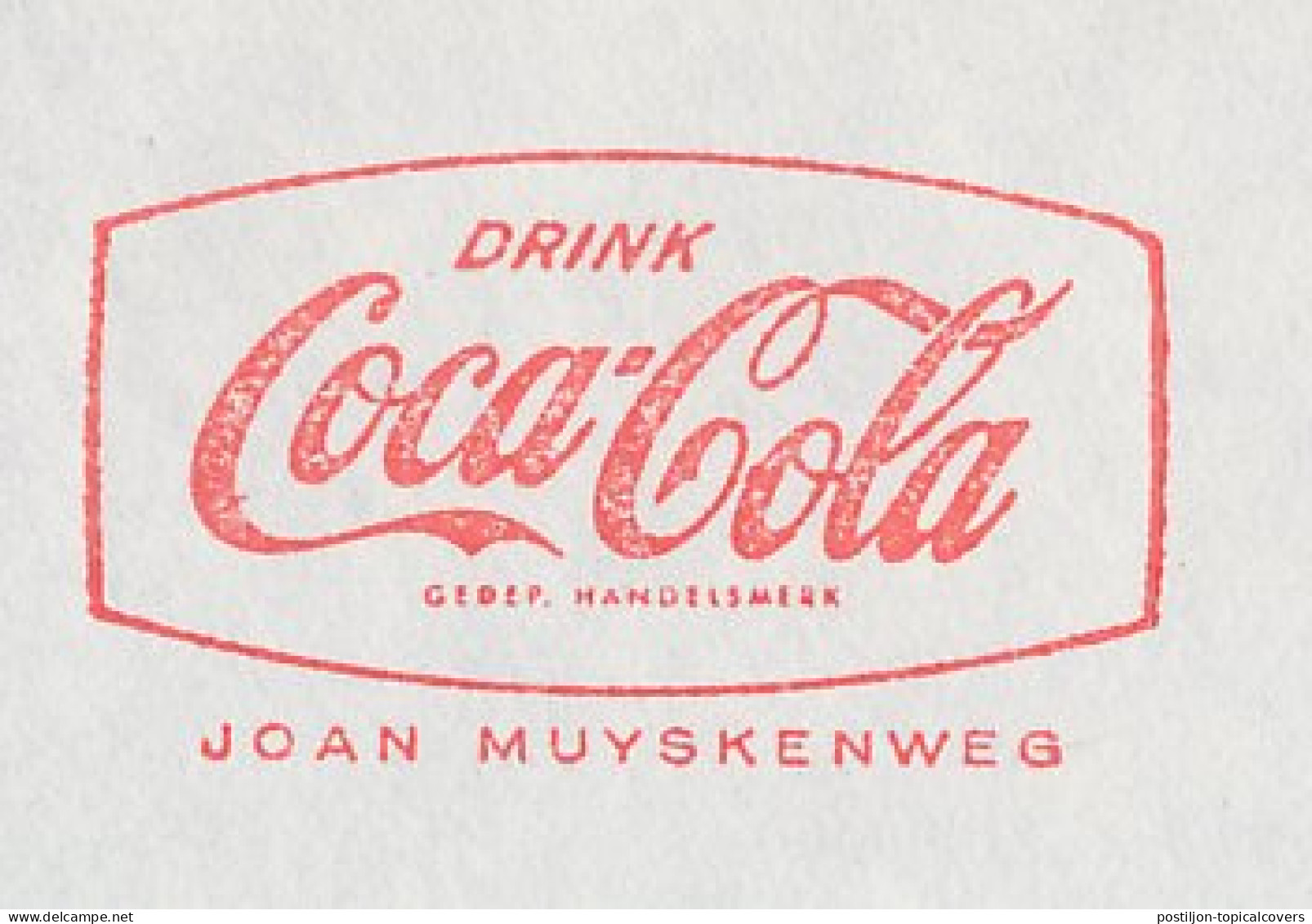 Meter Cover Netherlands 1972 Coca Cola - Amsterdam - Autres & Non Classés