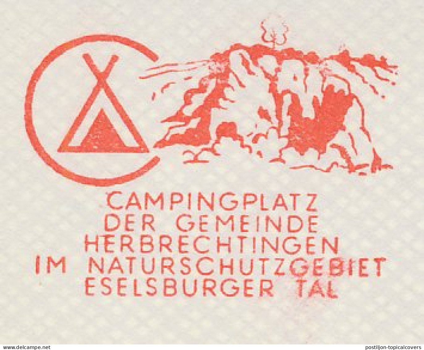 Meter Cut Germany 1965 Camping - Eselburger Tal  - Autres & Non Classés