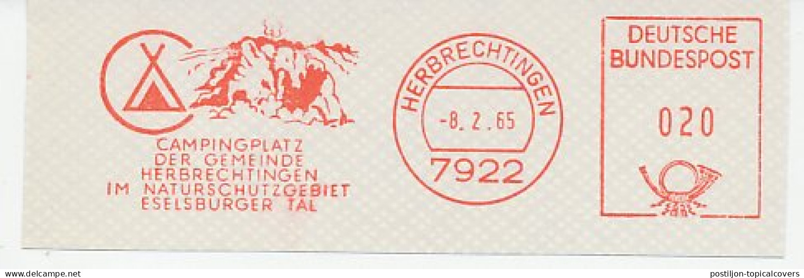 Meter Cut Germany 1965 Camping - Eselburger Tal  - Andere & Zonder Classificatie